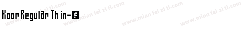 Koor Regular Thin字体转换